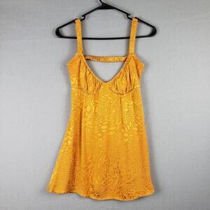 Isabelle's Cabinet Size S Lovers Lane Orange Cheetah Mini Dress Animal Print